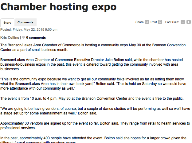 Branson Community Expo