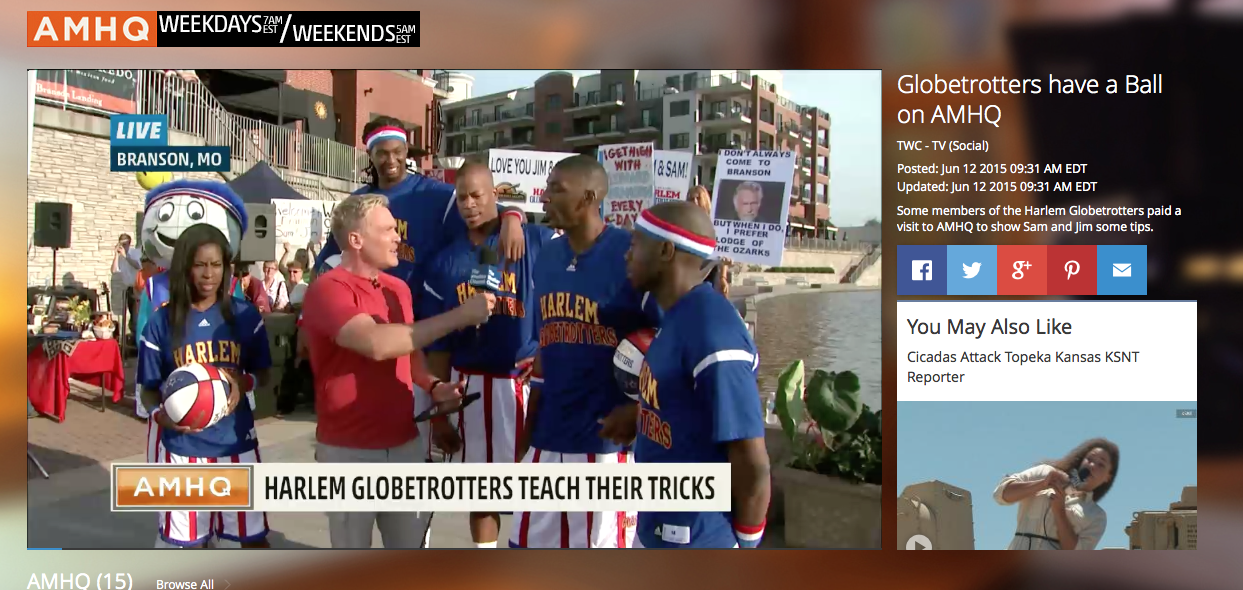 The Weather Channel at Branson Landing with The Harlem Globetrotters