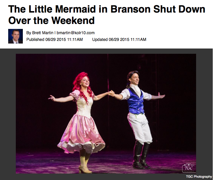 The Little Mermaid in Branson Suddenly Closes