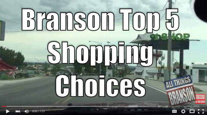 BRANSON PICK 5: Shopping Destinations