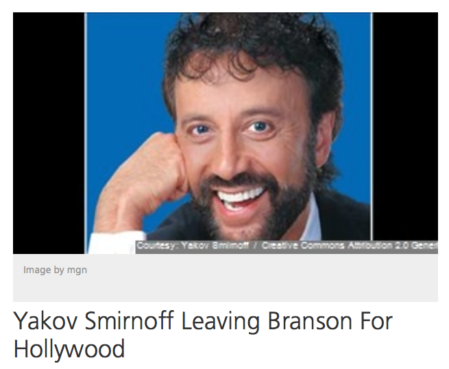 Yakov Smirnoff Leaving Branson For Hollywood