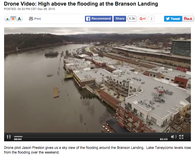 Drone Flight over Branson Landing